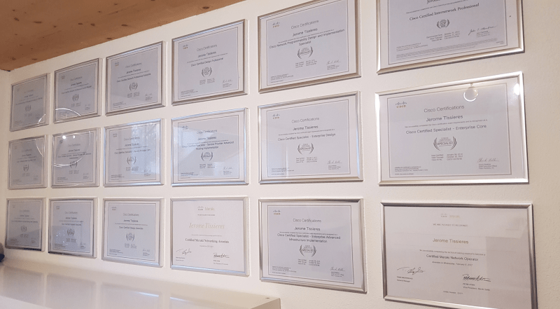 My cert. wall